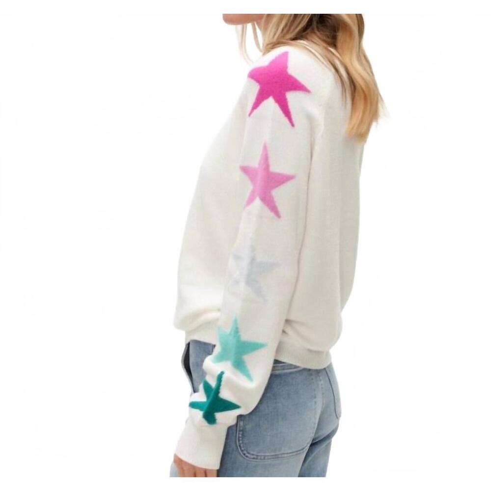 NEW SIX/FIFTY danielle star sweater in off white - Picture 3 of 3